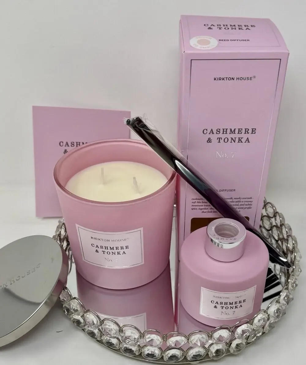 Kirkton House Bundle Cashmere & Tonka Reed Diffuser & One Large Candle ~ No.7